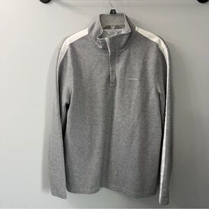 Calvin Klein Men’s Heather Grey Quarter Zip Pullover Medium